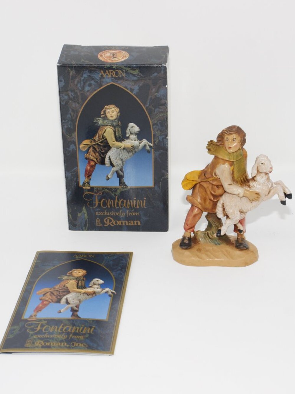 1993 Fontanini 5" Aaron figure w/ card #72563 Boy with sheep